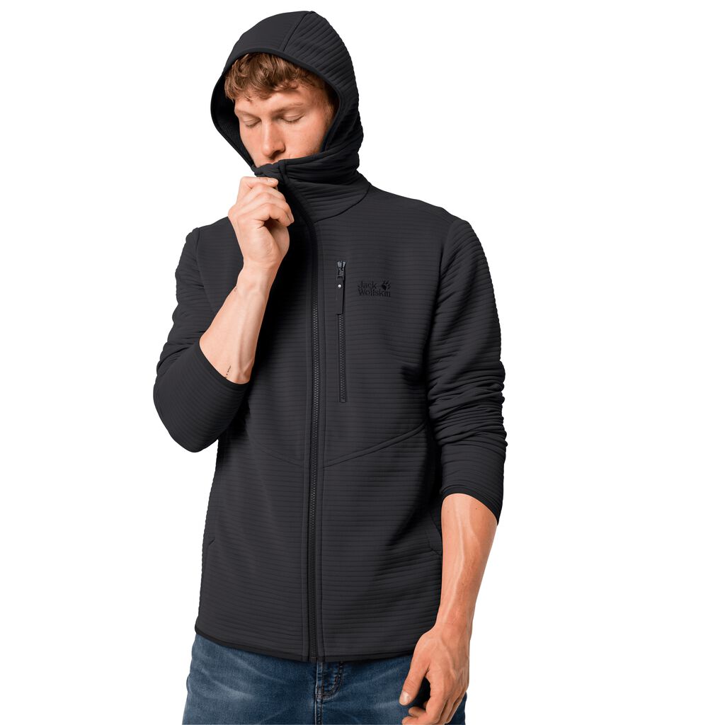 Jack Wolfskin MODESTO HOODED Vestes Homme Noir - CBNOZMF-62